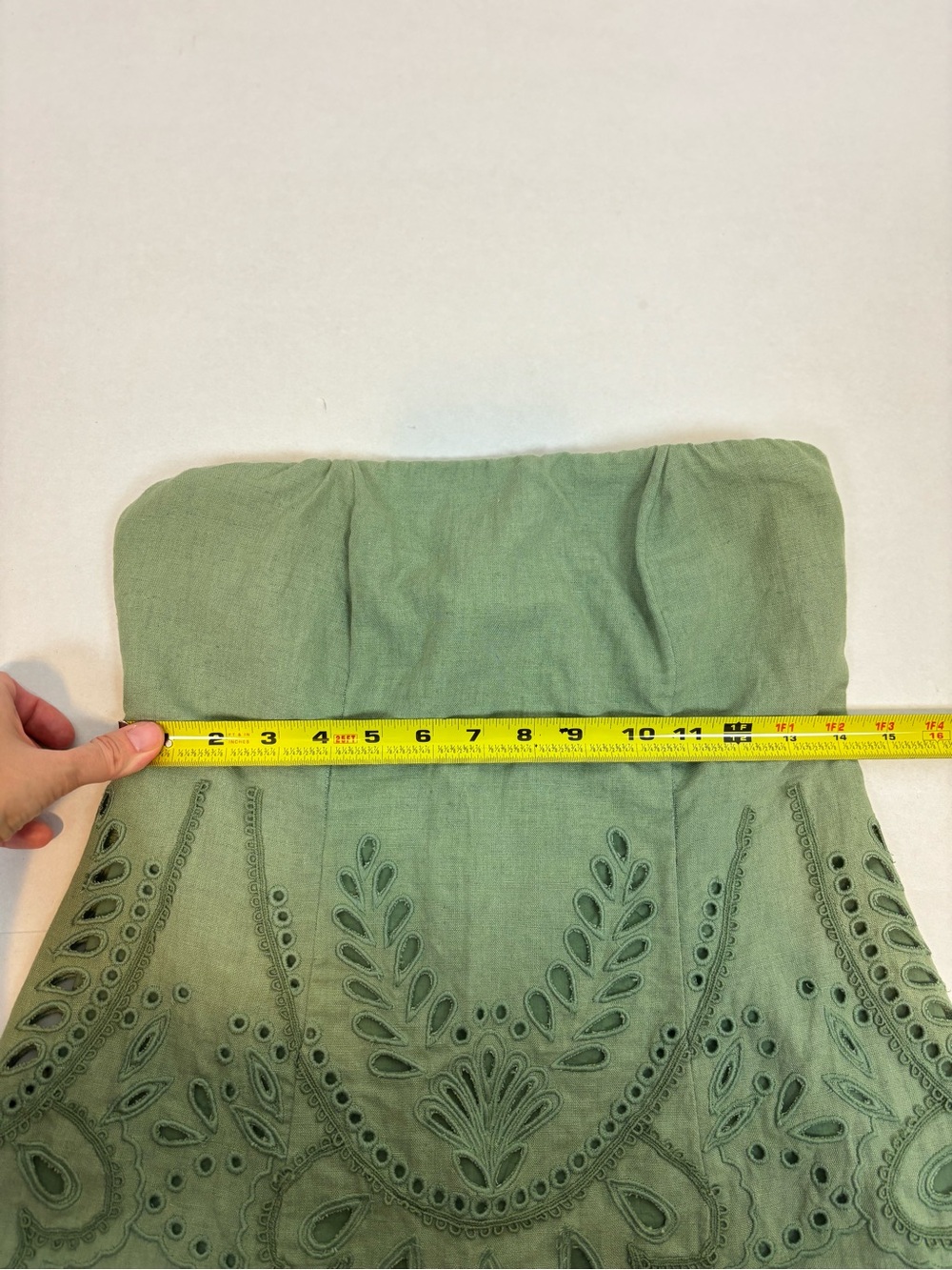 HEMANT AND NANDITA Strapless Top in Green Size S - Picture 13 of 14